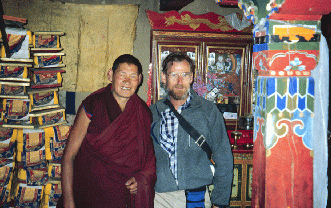 Me with the lama at Sera Tse