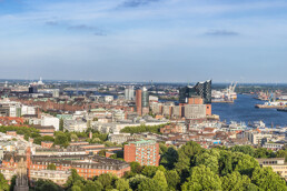 A panoramic view of Hamburg