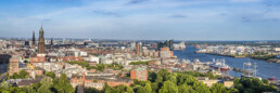 A panoramic view of Hamburg