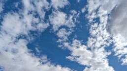 Blue sky with clouds.